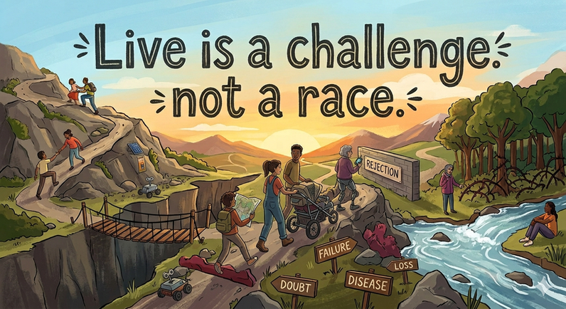 life is a challenge not a race!